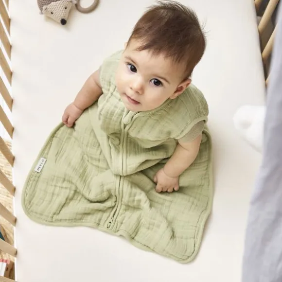 Meyco Baby Uni Zomerslaapzak - 110 cm - Pre-Washed Hydrofiel - Soft Sand