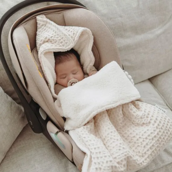 Meyco Baby Wafel Teddy voetenzak - nature - 40x82cm