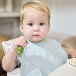 Meyco Baby Wavy Slab Met Klittenband - 2 Stuks - Badstof - Soft Lavender