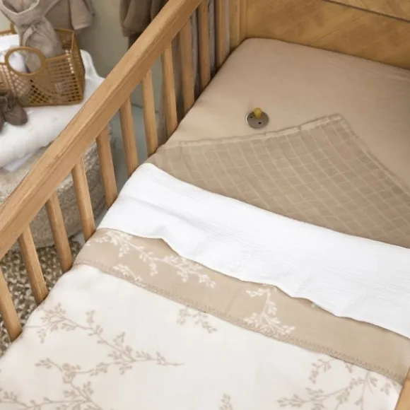 Meyco Branches Ledikantdeken - 100 x 150 cm - Sand