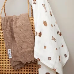 Meyco Forest Animals Swaddle - 2 Stuks - Toffee