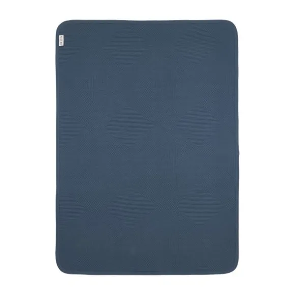Meyco Gebreide Jacquard Flannel Deken - Pure - 100x150 cm - Pure Indigo