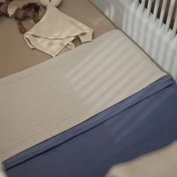 Meyco Gebreide Jacquard Flannel Deken - Pure - 100x150 cm - Pure Indigo