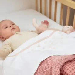 Meyco Hearts Ledikantlaken - 100 x 150 cm - Soft Pink