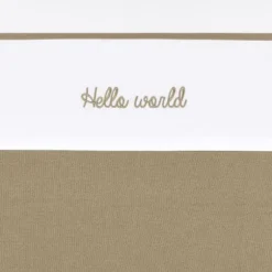 Meyco Hello World Ledikantlaken - 100 x 150 cm - Taupe