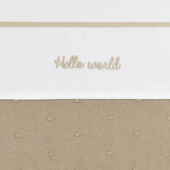 Meyco Hello World Ledikantlaken 100 x 150 cm Sand
