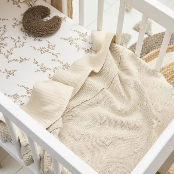 Meyco Ledikantdeken Knots - 100 x 150 cm - Soft Sand