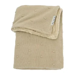 Meyco Mini Knots Fleece Ledikantdeken 100 x 150 cm Toffee