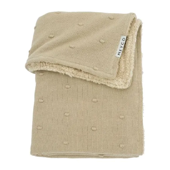 Meyco Mini Knots Fleece Ledikantdeken 100 x 150 cm Toffee