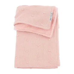 Meyco Mini Knots Fleece Wiegdeken 75 x 100 cm Soft Pink