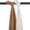 Meyco Mini Panter Swaddle Toffee 2 Stuks