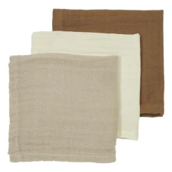 Meyco Monddoekjes - 3 Stuks - Uni - Offwhite / Sand / Toffee