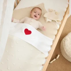 Meyco Sweet Heart Wieglaken - 75 x 100 cm - Red