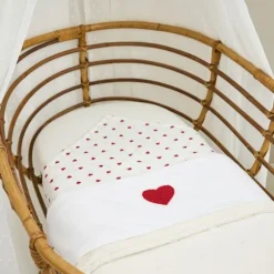 Meyco Sweet Heart Wieglaken - 75 x 100 cm - Red