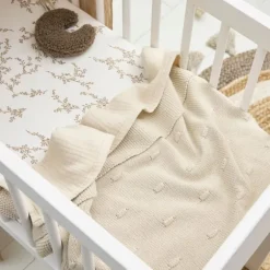 Meyco Wiegdeken Knots - 75 x 100 cm - Soft Sand