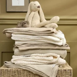 Meyco Wiegdeken Knots - 75 x 100 cm - Soft Sand