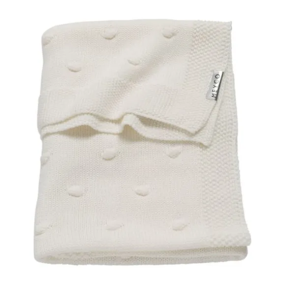 Meyco Wiegdeken Knots Offwhite 75 x 100 cm