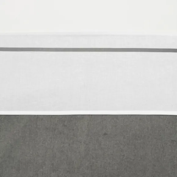 Meyco Wieglaken Wit Met Bies Grijs 75 x 100 cm