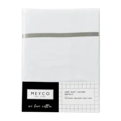 Meyco Wieglaken Wit Met Bies Grijs 75 x 100 cm