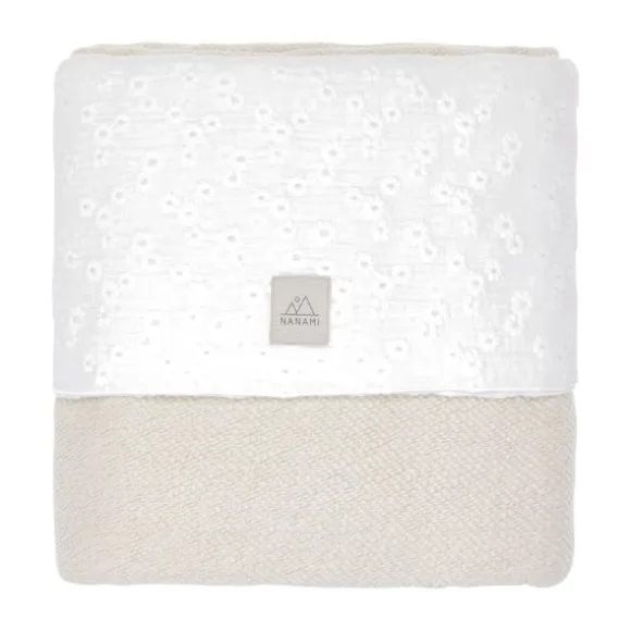 Nanami Embroidery Swaddle - 100 x 135 cm - Off White