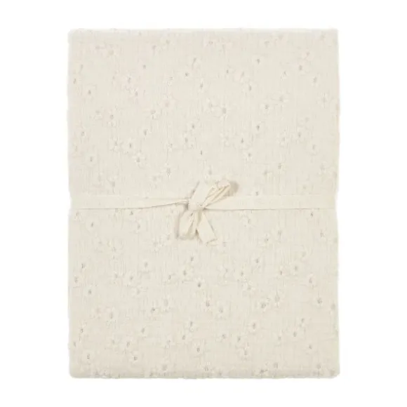 Nanami Embroidery Wieglaken - 75 x 120 cm - Naturel