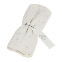 Nanami Heart Swaddle - 100 x 135 cm - Latte Naturel