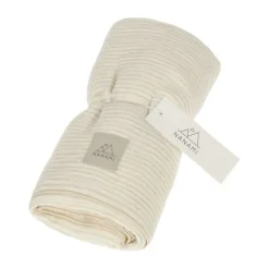 Nanami Swaddle - Stripe - 100 x 135 cm - Dark Sand