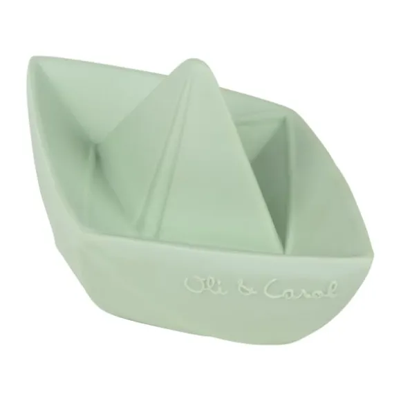 Oli & Carol Bad- en Bijtspeeltje Origami Boot - Mint