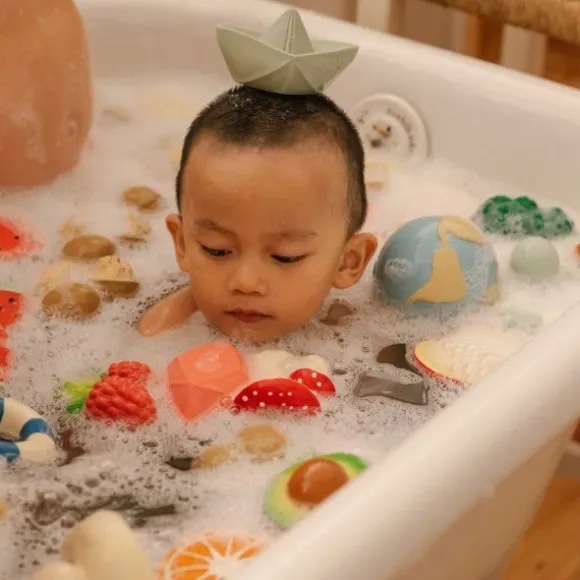 Oli & Carol Bad- en Bijtspeeltje Origami Boot - Mint