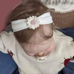 Ootje Kadootje Babyhaarband Vilten Bloem - Ivoor