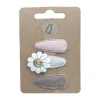Ootje Kadootje Babyhaarclipjes - Nude / Bloem / Bruin - 3 st