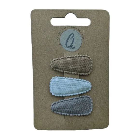 Ootje kadootje Haarclip Caramel / Beige / Bruin 3 Stuks