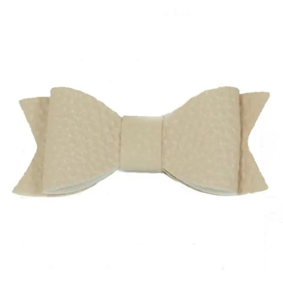 Ootje Kadootje Leatherlook Strikje Haarclip Beige