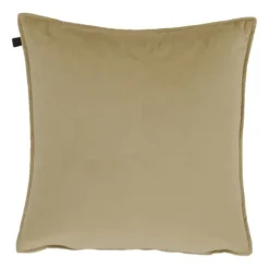 Overseas Middlestitch Kussen - 60 x 60 cm– Velours – Beige