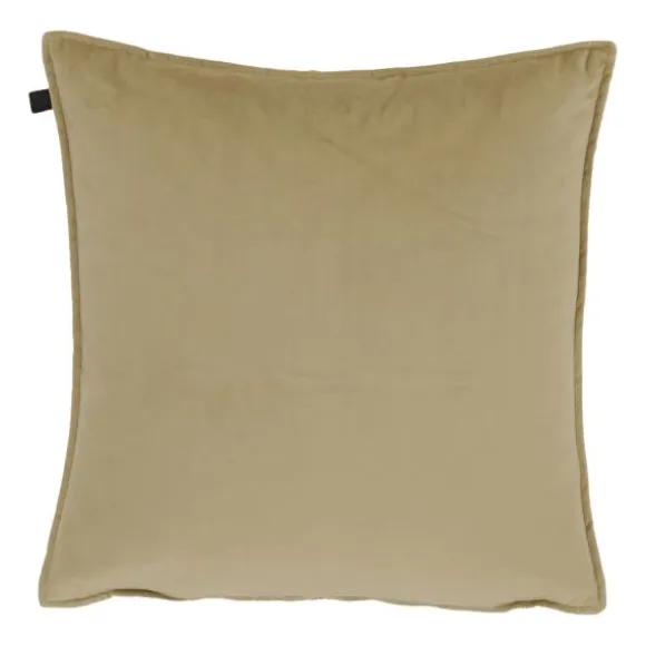 Overseas Middlestitch Kussen - 60 x 60 cm– Velours – Beige