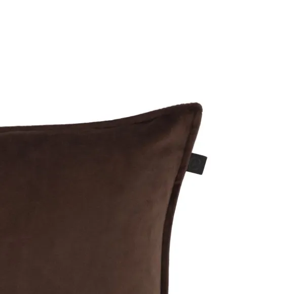 Overseas Middlestitch Kussen - 60 x 60 cm– Velours – Beige