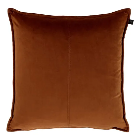 Overseas Middlestitch Kussen - 60 x 60 cm– Velours – Beige