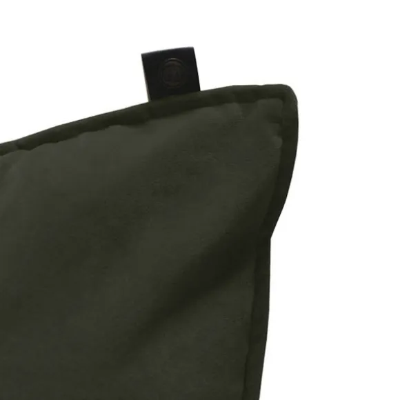 Overseas Middlestitch Velours Kussen Olive 45 x 45 cm