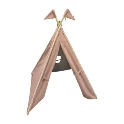 Overseas Tipi Tent Teddy met Vlaggetjes - Rose Dust - 140 x 112 cm