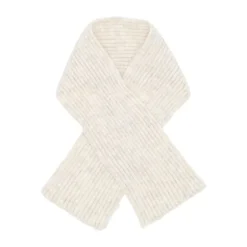 Puck Knit Pompom Muts - Woolwhite