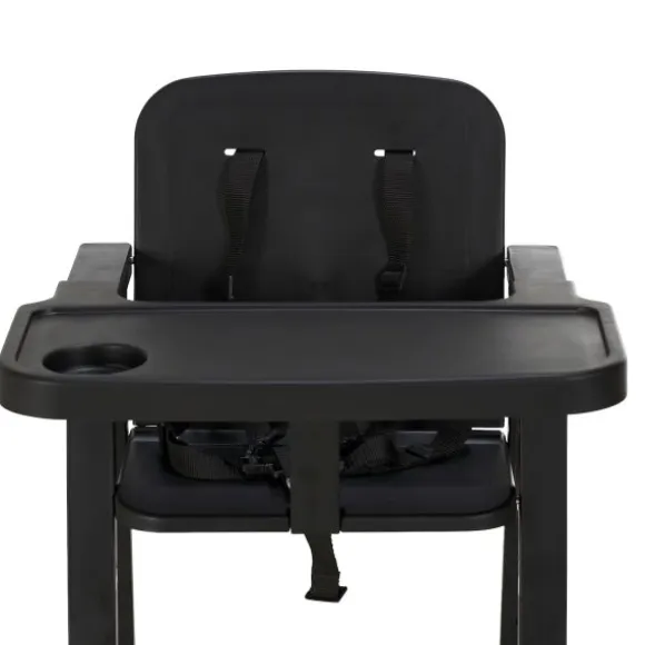 Puck Plain Kinderstoel Zwart