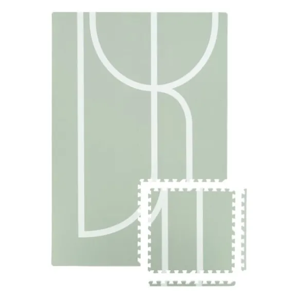 Puck Playmat Lines - Green Sandy