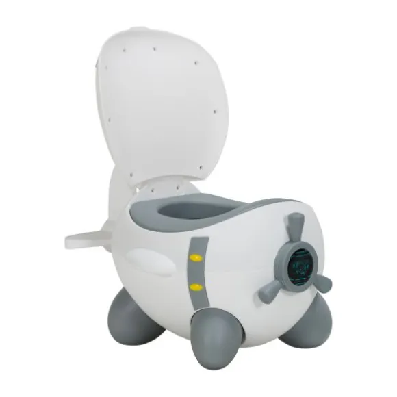 Puck Vliegtuig Potje Wit / Grijs