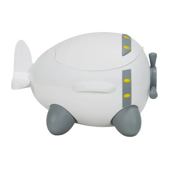 Puck Vliegtuig Potje Wit / Grijs