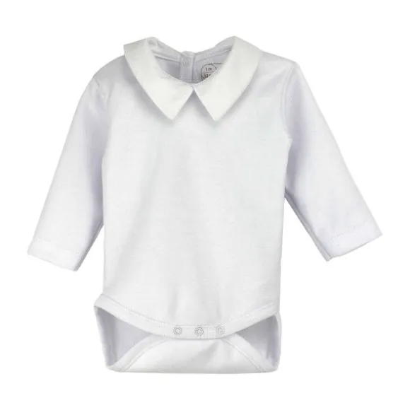 Rapife Romper Lange Mouw Met Kraag Recht White Mt. 68