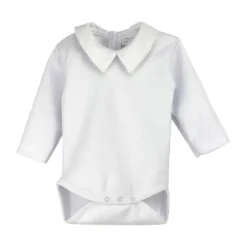 Rapife Romper Lange Mouw Met Kraag Recht White Mt. 68