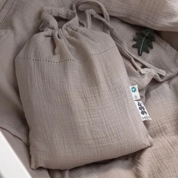 Sebra Dekbedovertrek - Seabreeze Beige - 100 x 70 cm