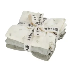 Sebra Hydrofiele Doeken Set - Sophora Leaves Mist Green - 3 Stuks