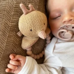 Smallstuff Rammelaar Bird Met Bijtring Rose Curry