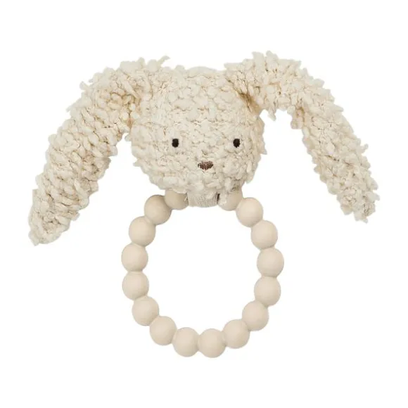 Smallstuff Rammelaar Rabbit Met Bijtring Off White Bouclé